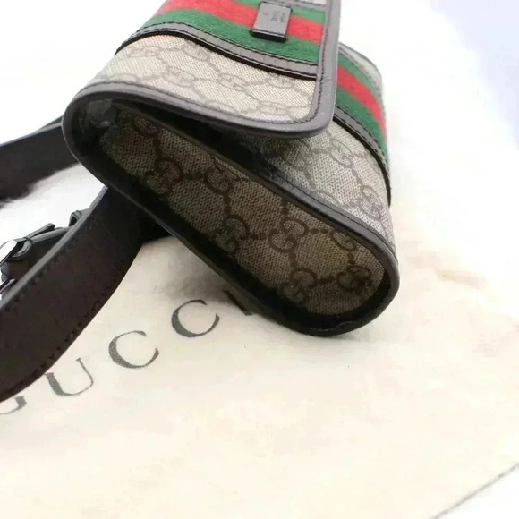 🎁Gucci Sherryline Supreme Plus Leather  Waist Pouch - Picture 13 of 16
